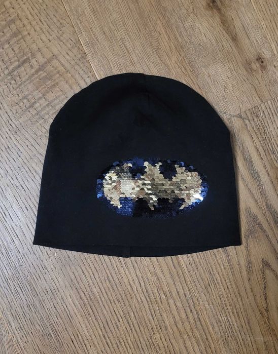 Czapka z serii Batman marki H&M z dwustronnymi cekinami 92/98/104