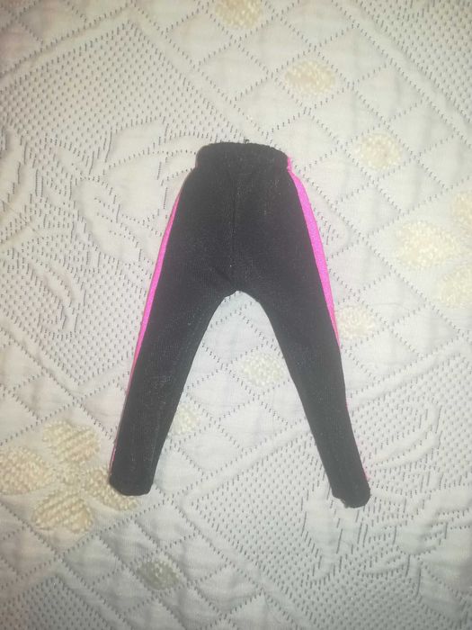 Calças/Leggins para Boneca - Preto e Rosa