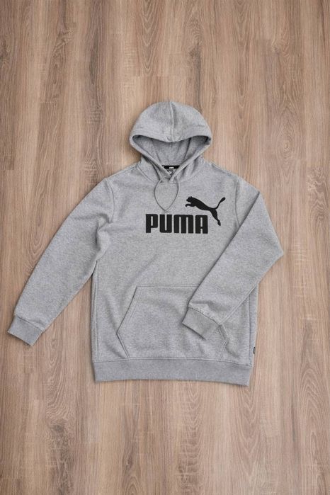 Худі Puma ess big logo hoodie Medium Gray Heather 586686_03 Оригінал! М