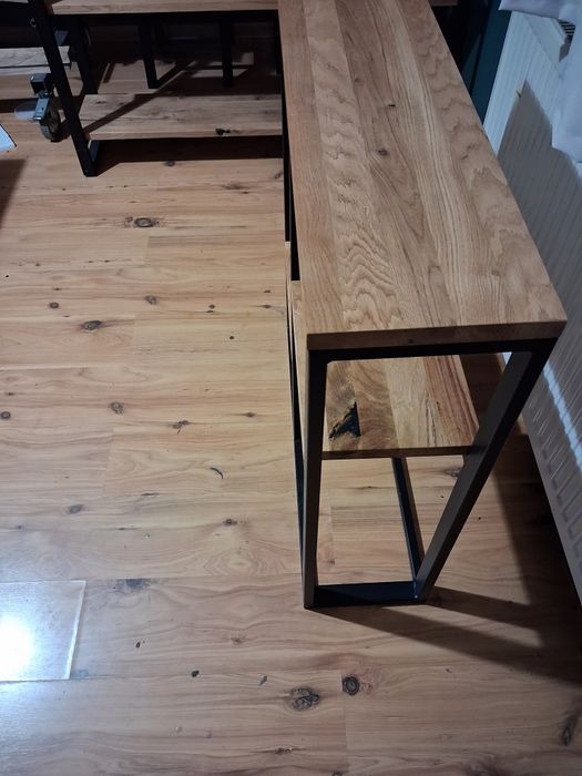 Konsola dębowa loft