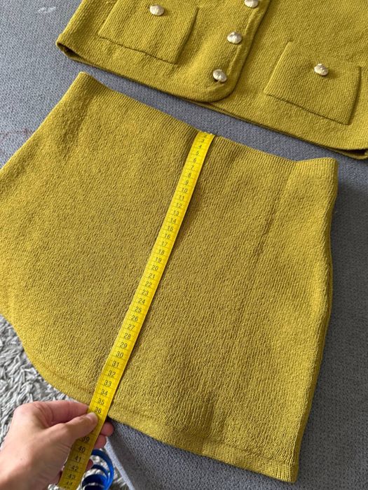 Твідовий костюм ZARA спідниця кардиган  жіночий