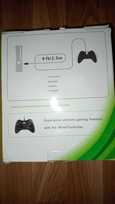 O controlador com fio 360 suporta Xbox 360 e Windows 7/8/10