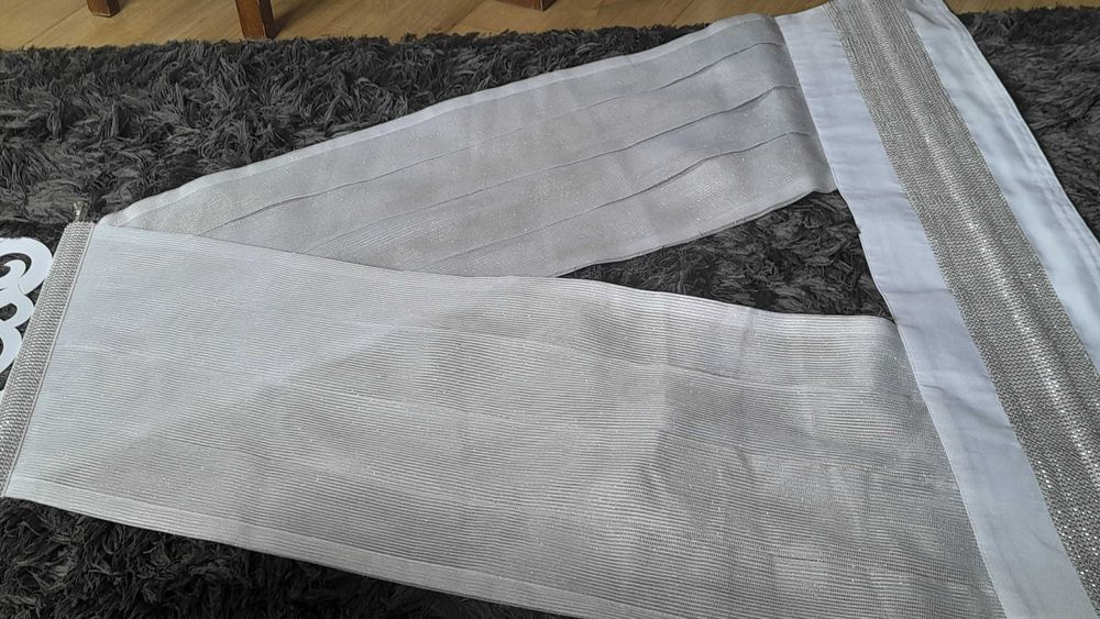 Panel ażurowy bialy zodobiony cyrkoniami