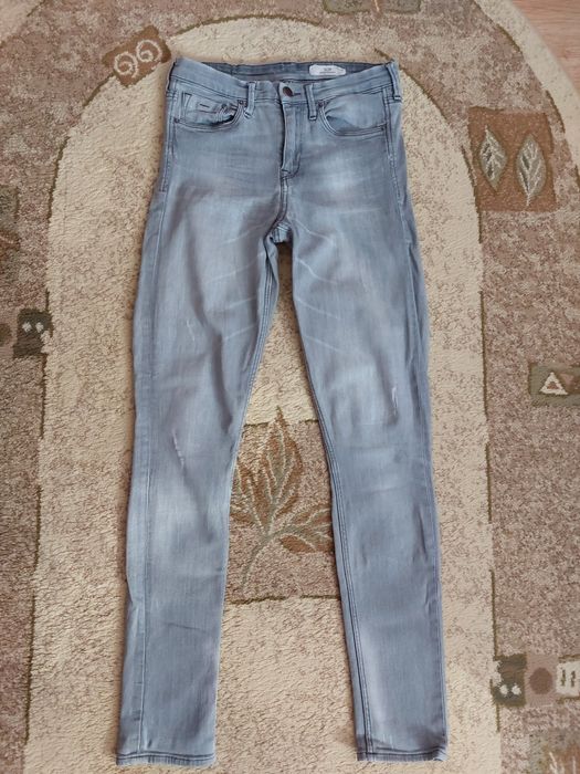 Spodnie jeansy rurki H&M szare 27 x 32