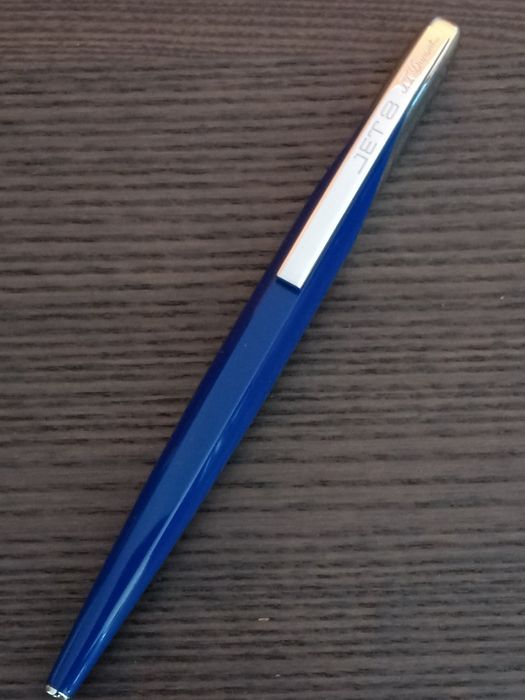Caneta Esferográfica Dupont azul e prateada