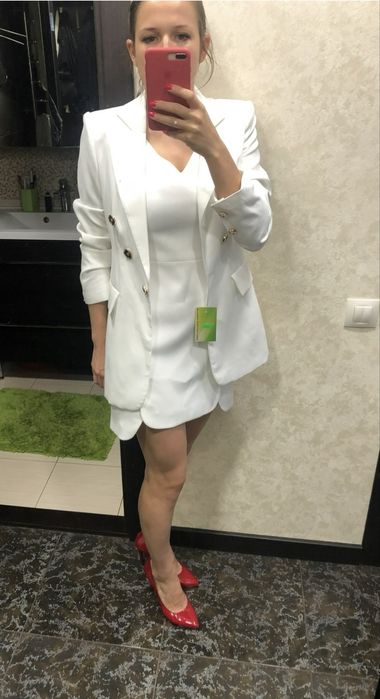 Плаття + піджак білий