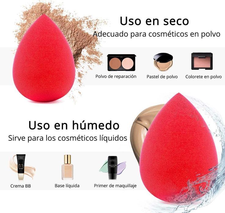 Pó Facial Blush Conjunto de pincéis de maquilhagem com esponja liquidi