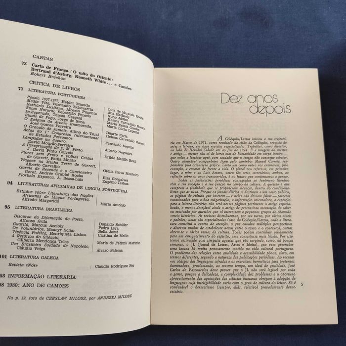 Revista Colóquio Letras 60 - 1981