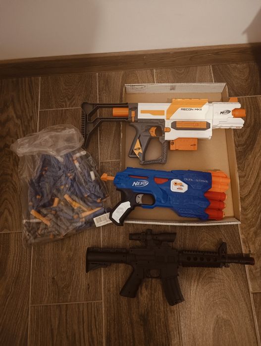 Nerf Dual strike i Nerf MKII...kilkadziesiat naboi! Super stan