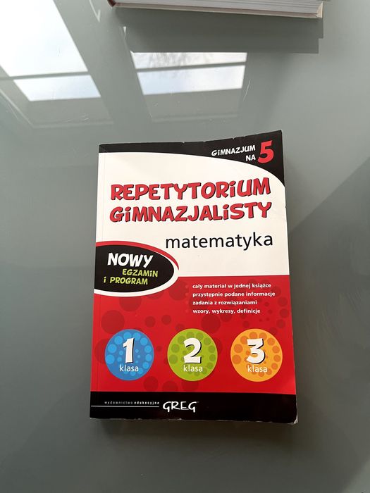 Repetytorium gimnazjalisty Matematyka - wydawnictwo Greg