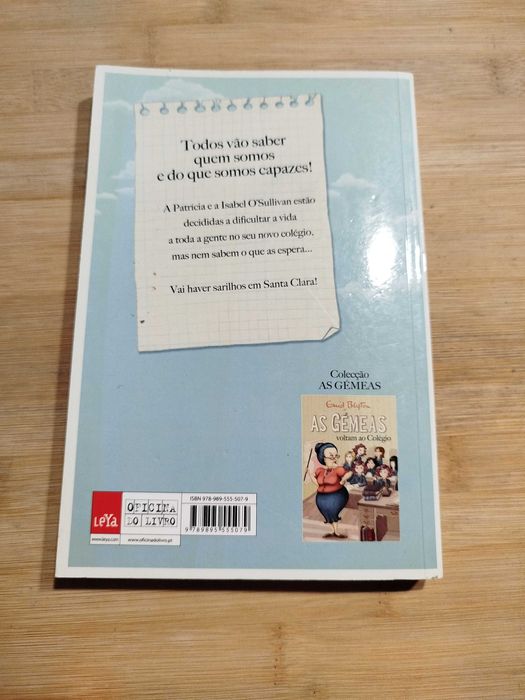As Gémeas no Colégio de Santa Clara de Enid Blyton (Como Novo)
