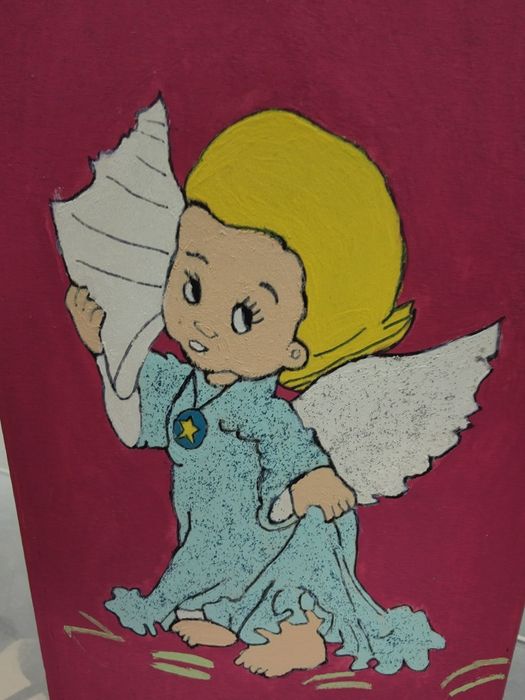 Muda fraldas pintado á mão