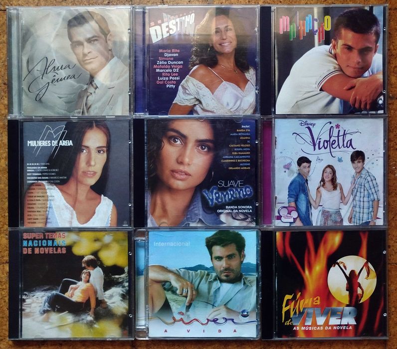 Pack CDs de Música Novelas Trilha Banda Sonora TVI SIC RTP Globo Disney Portugal Brasil 1xCD=10€ / 3xCDs=25€ / TODOS=200€