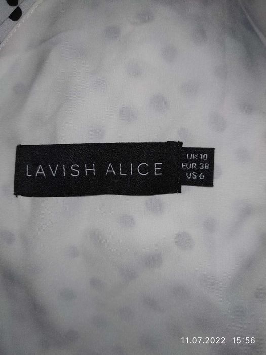 Шифонова чорно-біла сукня Lavish Alice UK10_44р для подружок нареченої