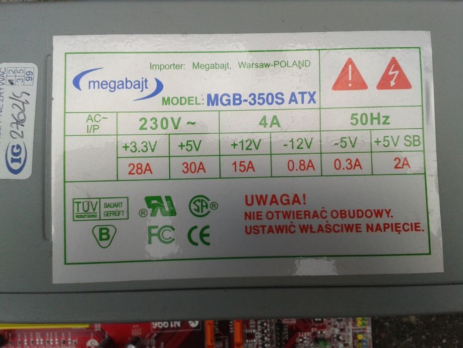 Zasilacz komputerowy, różne, 49zł./szt.