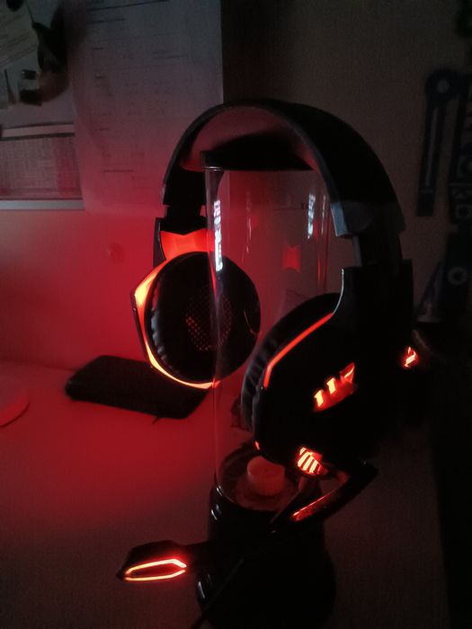 Gaming Headphones with New Adapter and Red LEDs (Kotion Each G2000)64297623432451122