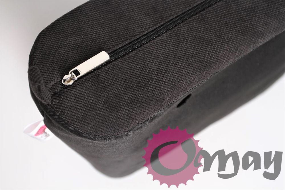Czarny organizer do OBAG STANDARD +OPASKA welur struktura czarny OMAY