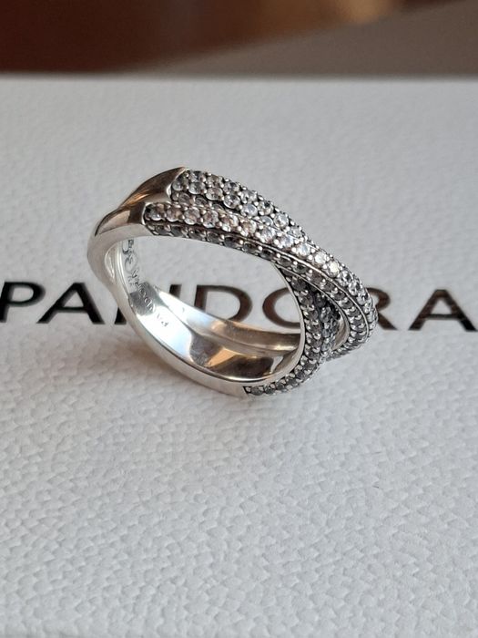 Pandora podwójny pierścionek 54 rozmiar