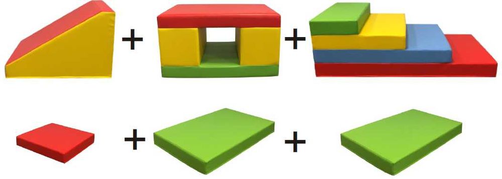 Zestaw piankowy dla dzieci - 6 elementów - tor przeszkód