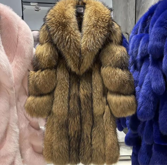Kontantto futro plaszcz naturalny z lisa  xs-3xl obledne