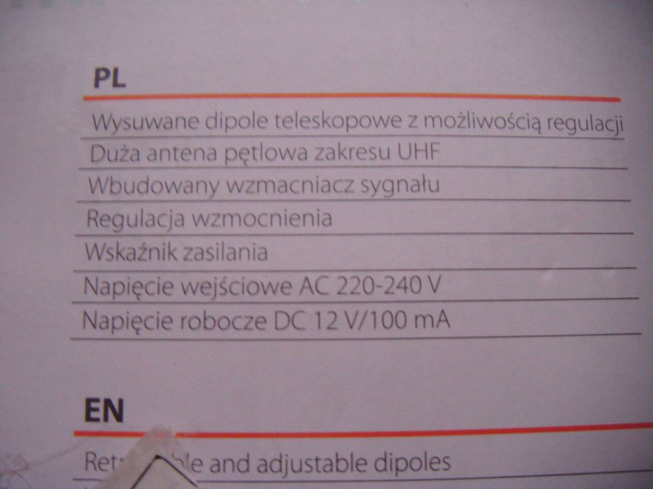 Antena pokojowa Manta