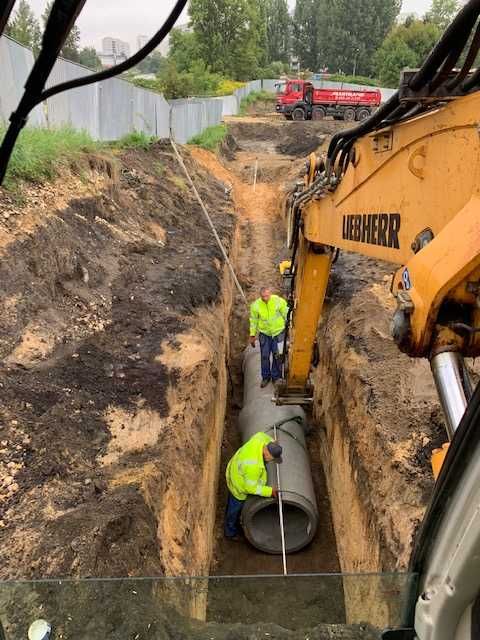 Budowa sieci wod-kan przyłącza kanalizacyjne przyłącza wodne