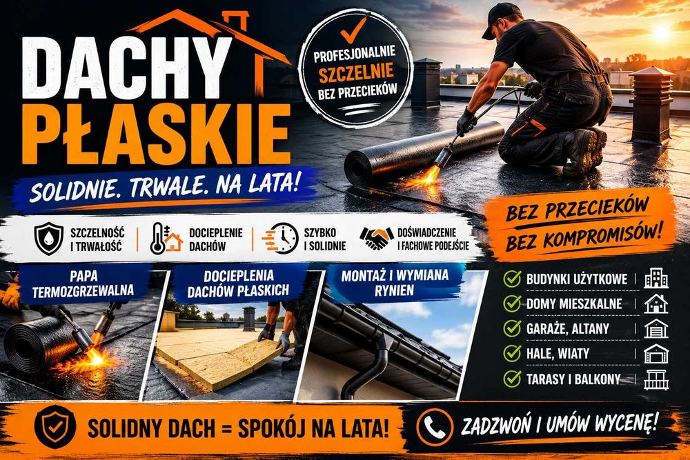 Dachy, dekarstwo, papy termozgrzewalne