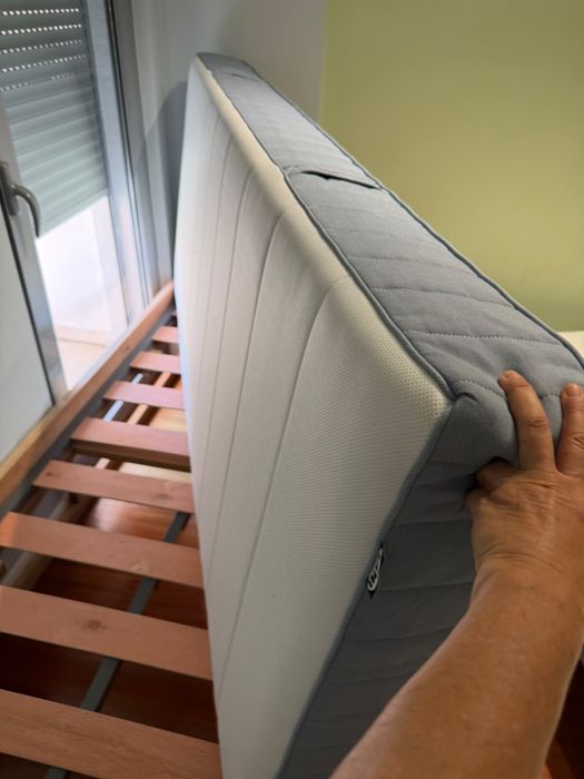 Colchao mola ensacada 90x200cm ikea como novo
