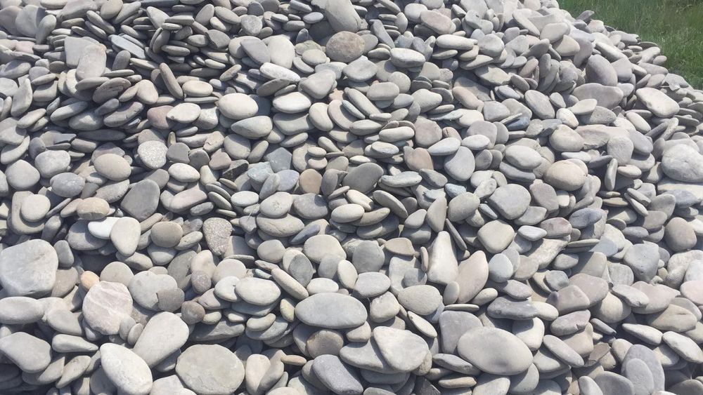 Галька річкова плоска, галька речная для озера, ландшафтного дизайна