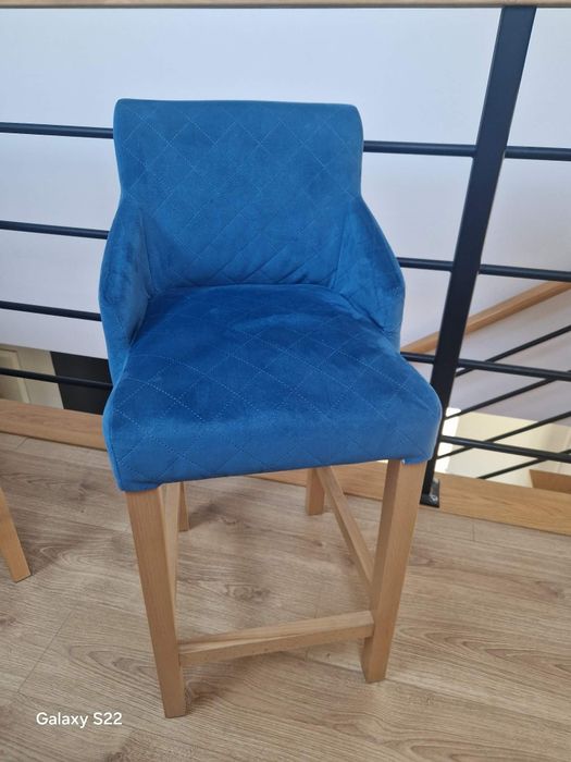 Krzesło barowe  niebieskie