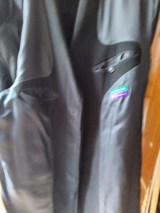 Płaszcz męski elegancki czarny. Dł.130 szer.60.