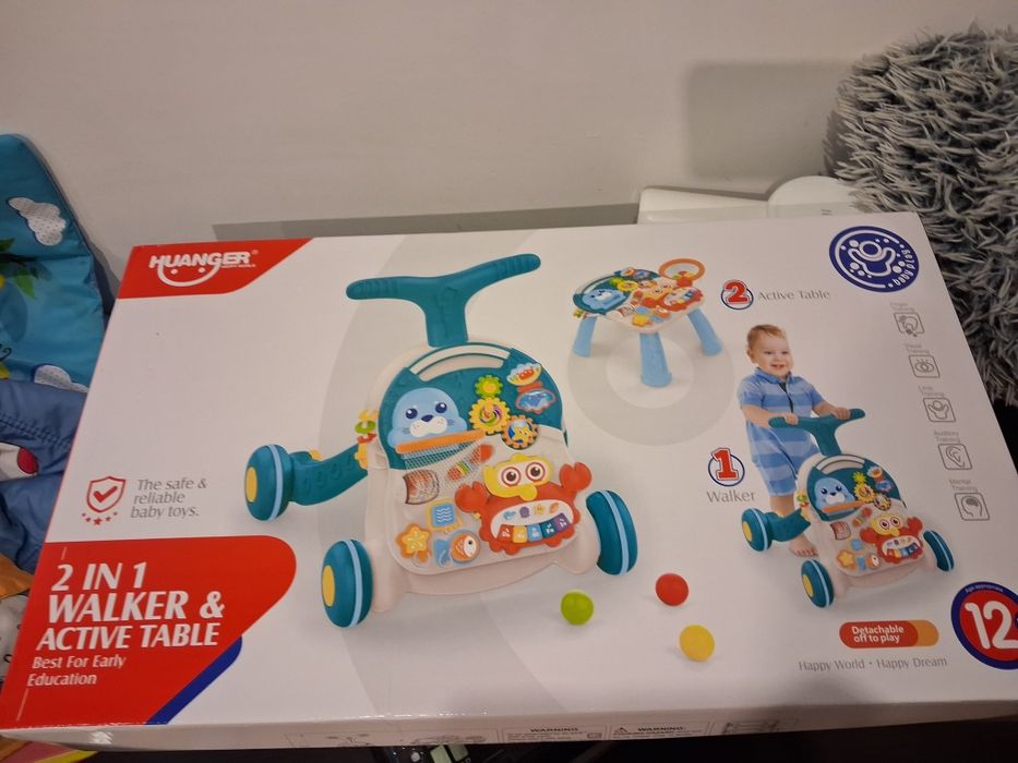 chodzik i stolik 2 w 1 Huanger