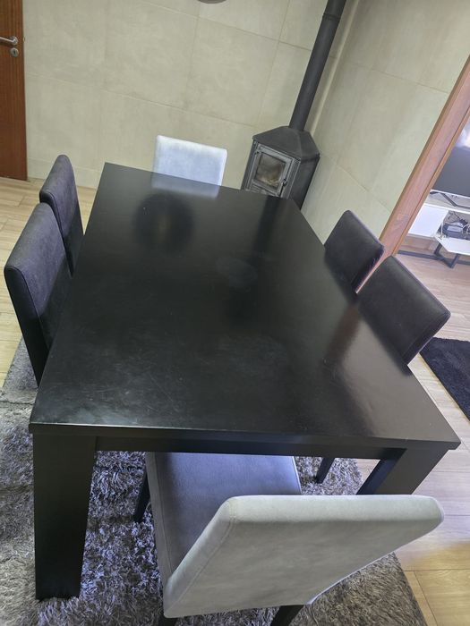 Conjunto mesa jantar c/ 6 cadeiras