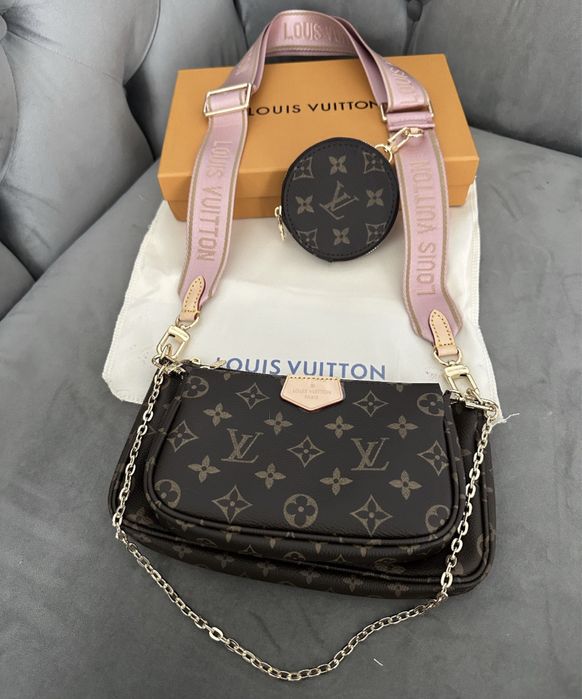 Torebka Louis Vuitton Multi Pochette róż/khaki