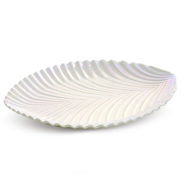Patera ceramiczna 34x27x3 Nela 04 perłowa