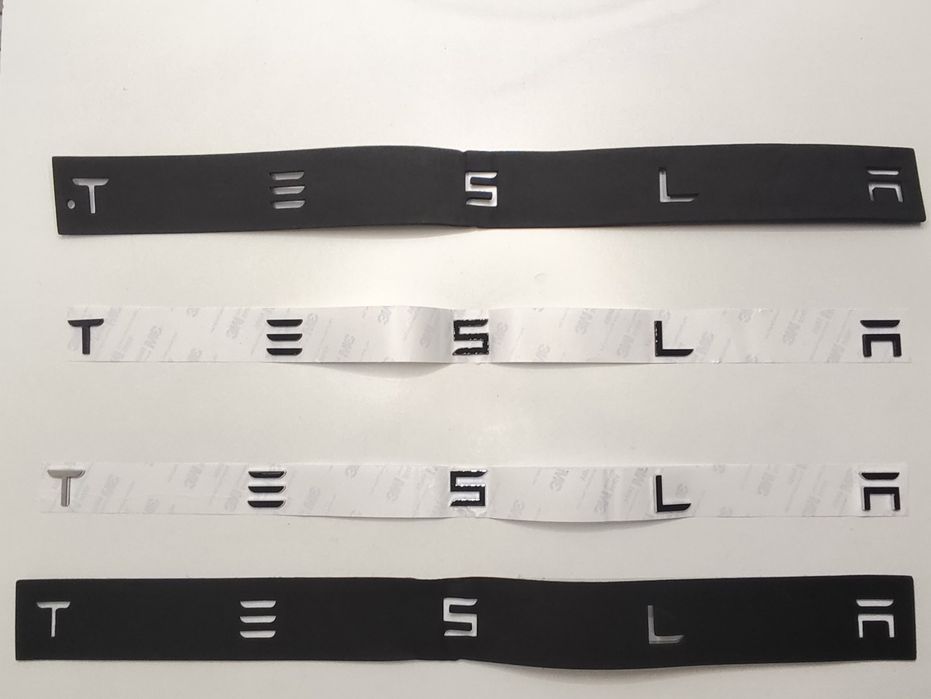 Emblema Letras Tesla Mala Traseira Legenda Cromado Preto Matte Brilhante Model 3 Model Y Model S Model X Novo
