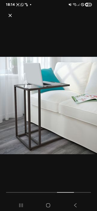 Mesa de apoio vidro Ikea
