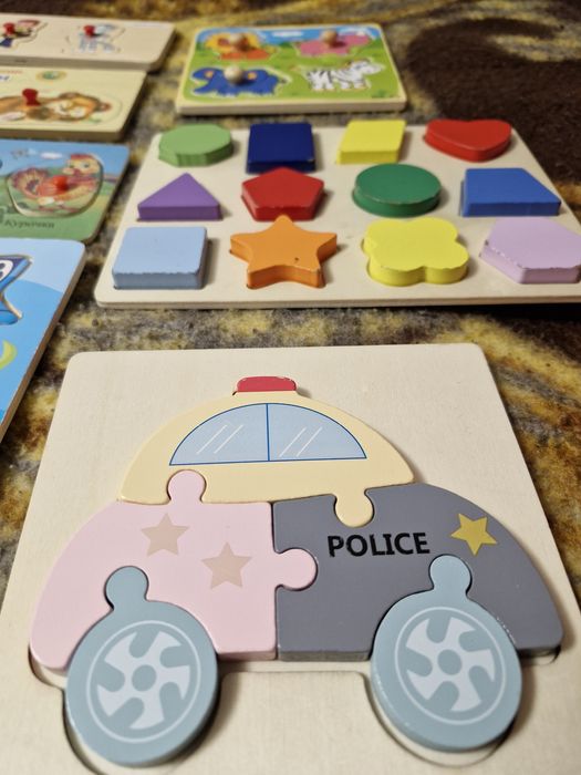 Пазлы вкладыши, сортер, монтессори для детей