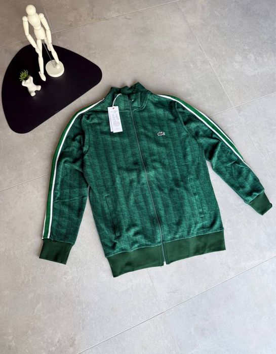 Кофта на замок Lacoste зелена чоловіча кофта на замок лакоста зелена