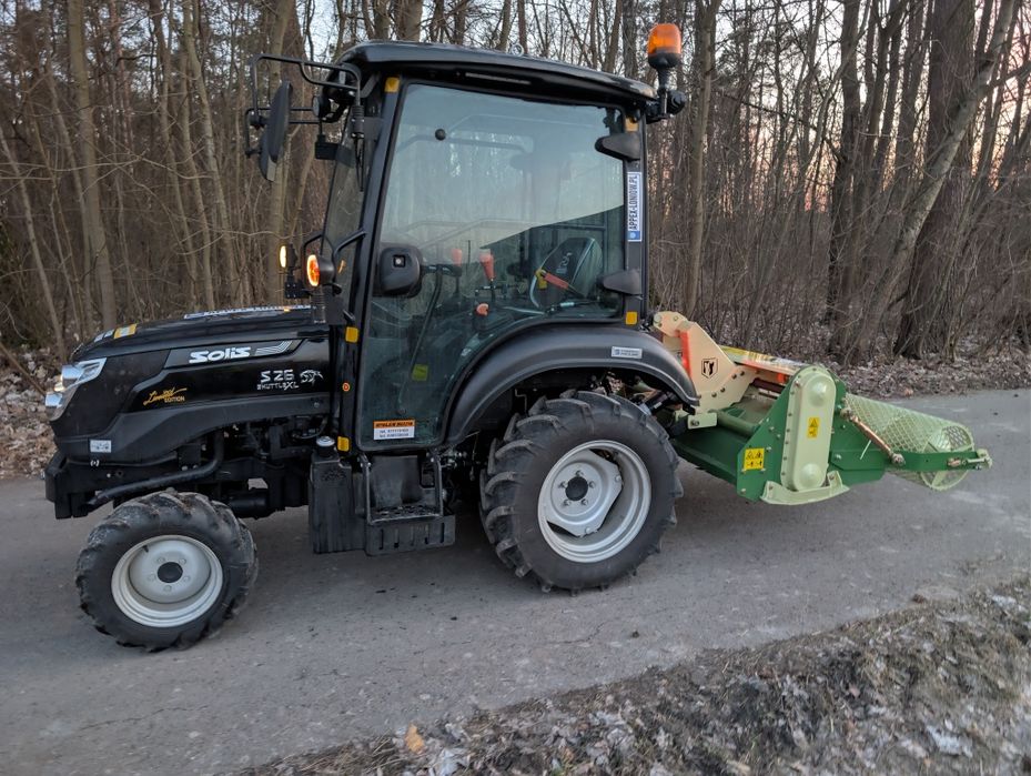 Wynajem traktorka 4x4 z kosiarką bijakowa, glebogryzarka separacyjna
