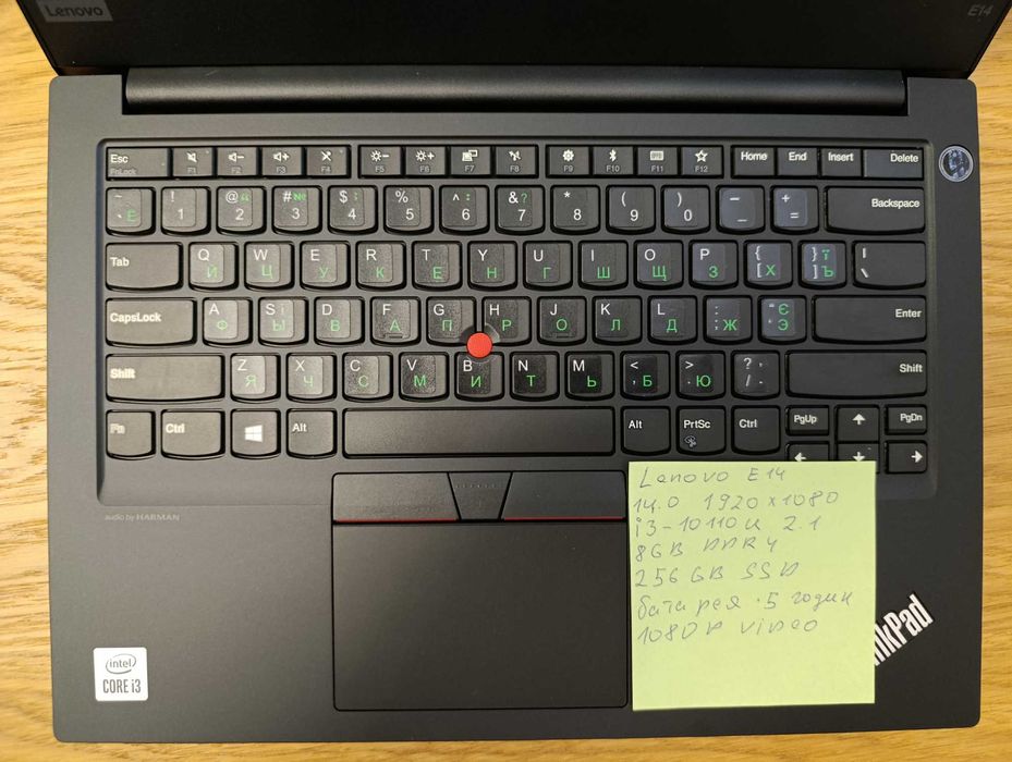 Ноутбук Lenovo E14 14.0 FHD/ I3-10110/8ГБ DDR4/SSD 256GB/бат.5-8 годин