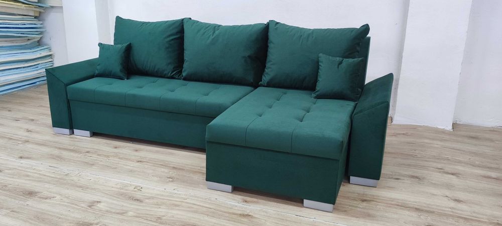 Kanapa Mateo | Rozkładana sofa narożna | Funkcja spania