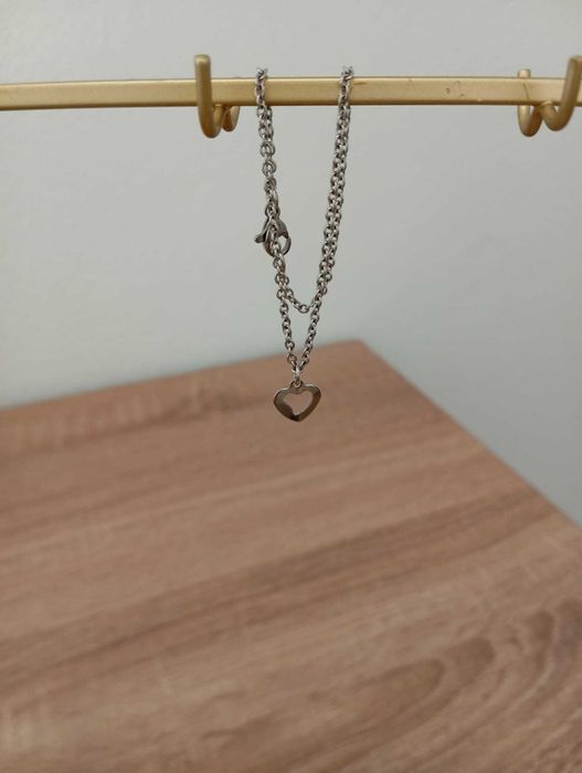 Pulseira em Aço com Coração