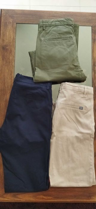 2 Calças LEFTIES CHINO  Tam 36 e 1 HM SLIM Tam 12-13 COMO NOVAS