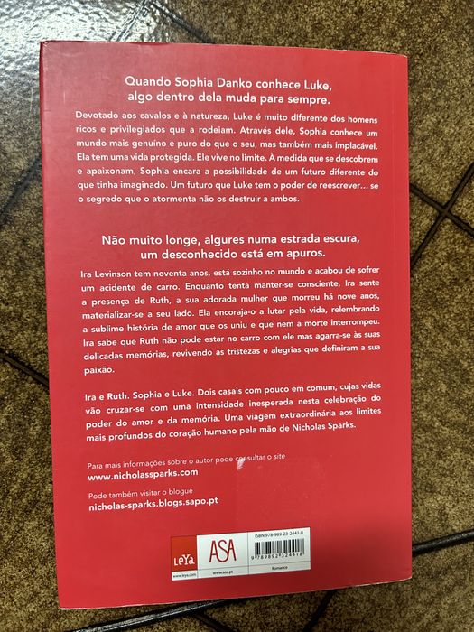 “Uma vida ao teu lado” de Nicholas Sparks