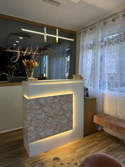 Balcão loja com led embutido