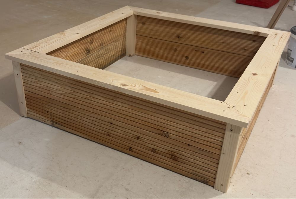 Skrzynia ogrodowa 100x100x30 na warzywa warzywniak kwiaty piaskownica