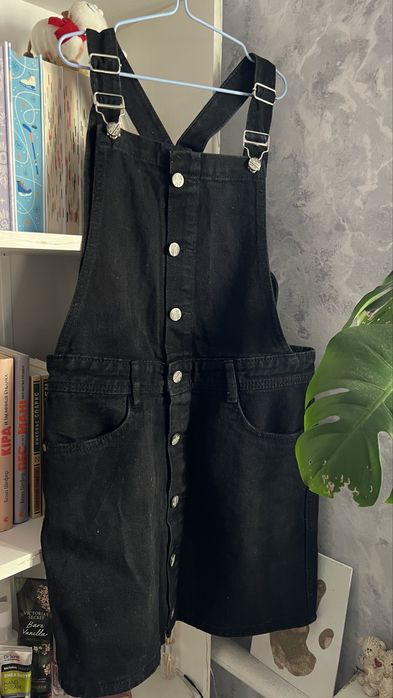 джинсовий чорний комбінізон