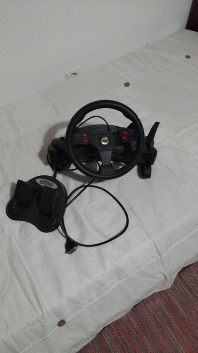 Old PC video game steering wheel ThrustMaster Formula Sprint64564064514177122
