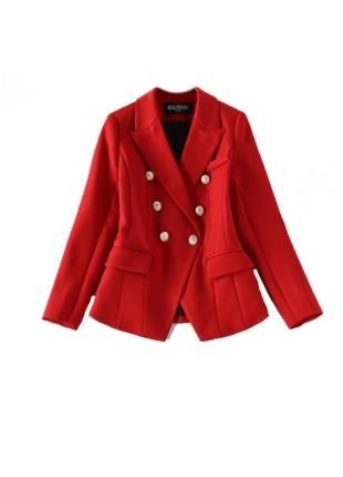 Торг Червоний шкіряний піджак balmain м-л